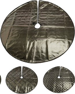 Osłona welur czarno-złota na stojak do choinki fi 95cm 3wzory (008832)
