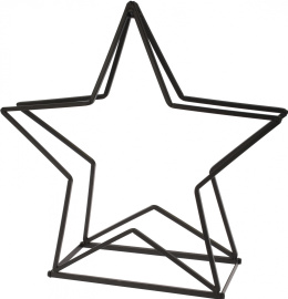 Gwiazda metalowa czarna 63cm na drewno kominkowe (050156)