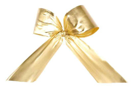 Kokarda plastikowa zewnętrzna złota (6) 15*20*12 cm - NA ZAMÓWIENIE