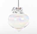 Bączek szklany bańka mydlana z akrylową dekoracją (OZB06171)