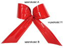 Kokarda plastikowa zewnętrzna czerwona (6) 15*20*12 cm