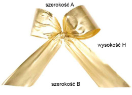 Kokarda plastikowa zewnętrzna złota (10) 35*35*60cm - NA ZAMÓWIENIE