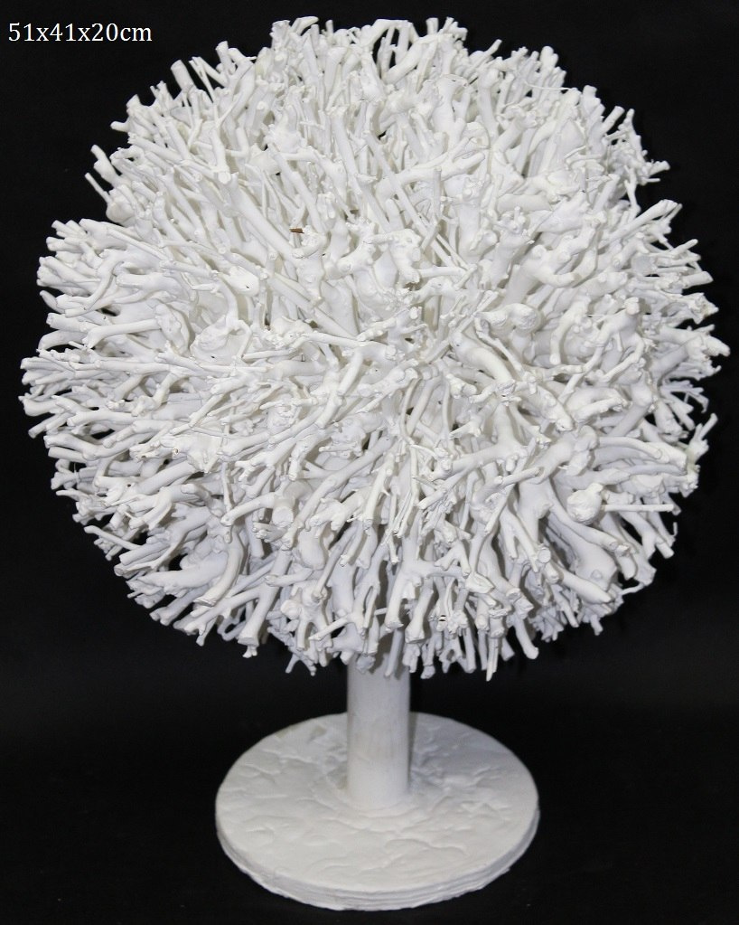 Drzewko kulka z białych gałązek 53*35cm (CH11-01593)