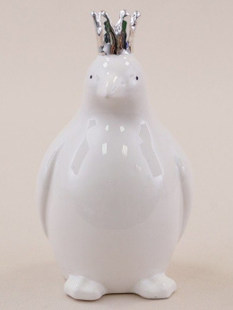 Pingwin ceramiczny szkliwiony w koronie 13*8*7cm (TG43337) -10%