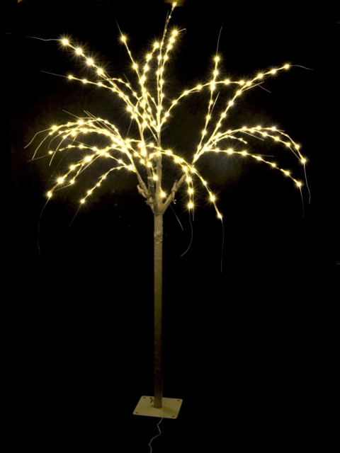 Drzewko białe 180cm LED b.ciepłe na podstawie 240V (TG51581) -30%