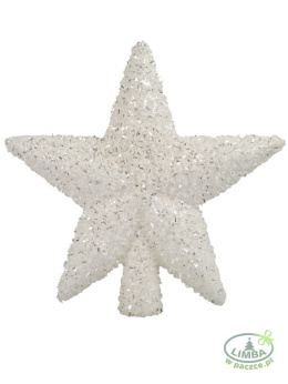 Gwiazda na czub biała duża "jeżyk" 18,5*19cm (O)