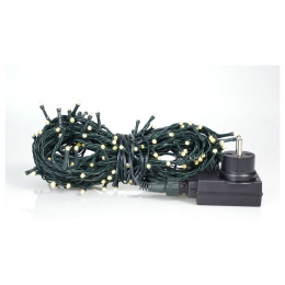 Lampki 100 LED wew/zew 9,95m ciepłe (LZ-EKO-LED-100 CB) zielony kabel, transf.