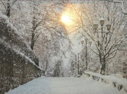 Obraz LED duży Latarnie w parku zimą 58*78*1,5cm na baterie 2*AA (483238)