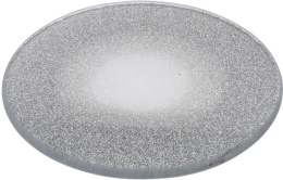 Podstawka szklana lusterkowa srebrny brokat fi 15cm (014109)