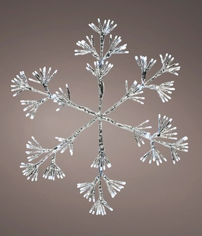 Śnieżynka srebrna 480LED zimna flash h:108*96*5cm zew (493480)