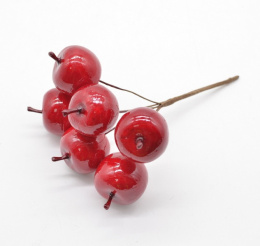Kpl. 6 jabłuszek czerwonych na piku 13cm (CV20134)