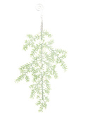 Zawieszka liść brokat 30cm z perełkami zielony (BX19184)