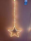Gwiazda metalowa 38*38cm z oświetleniem micro 130LED (496617) białe ciepłe wew/zew