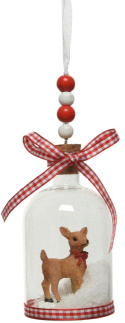 Zawieszka butelka szklana z figurką 3wzory (067372)