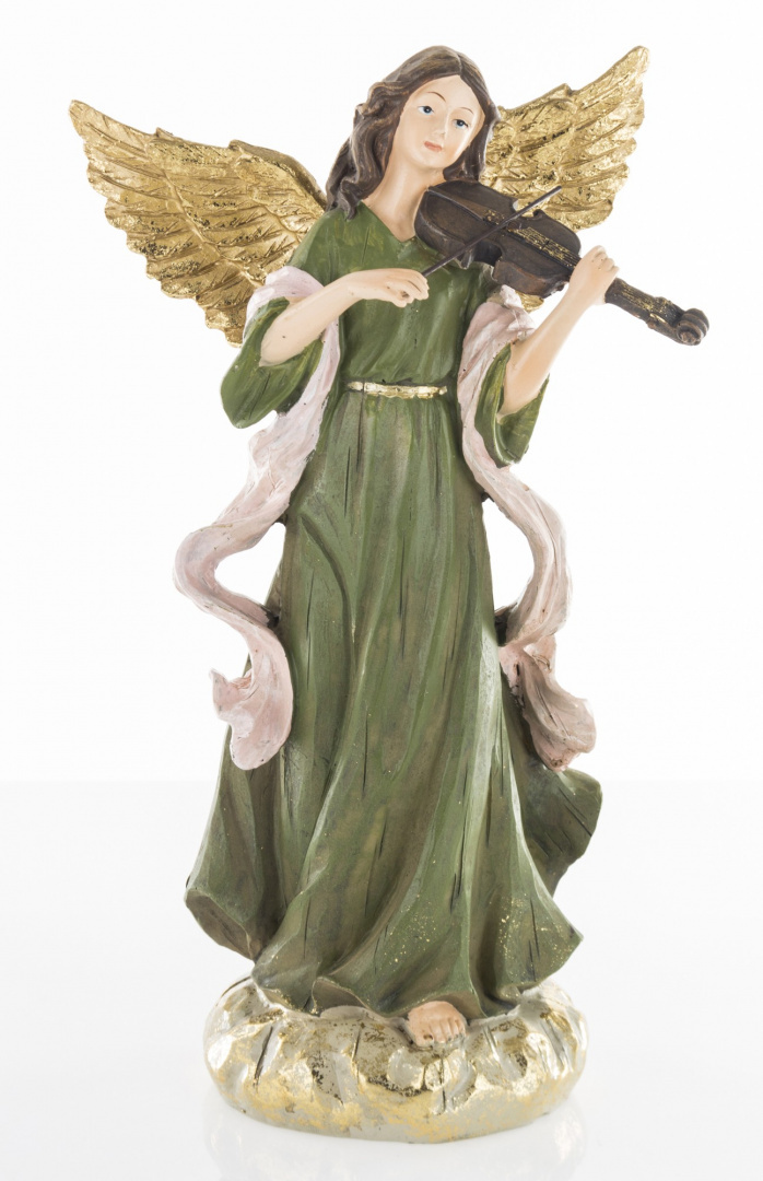 Anioł zielony ze skrzypcami (147958)