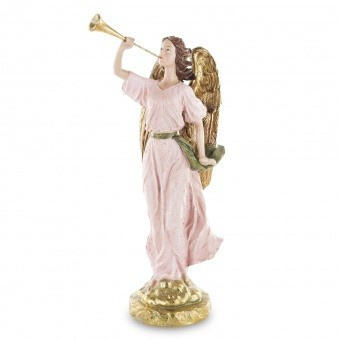 Anioł różowy z trąbką (147955)