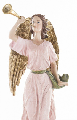 Anioł różowy z trąbką (147955)