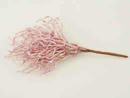Gałązka różowa z brokatem dł.22cm (CV09547-16)