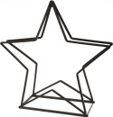 Gwiazda metal. czarna 63cm na drewno kominkowe (050156)