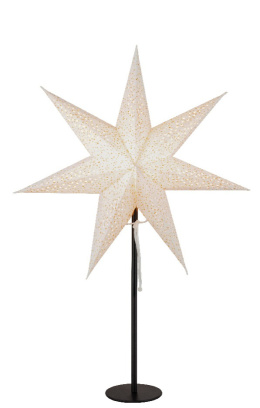 Lampka stojąca gwiazda welur beż z otworkami (522012)
