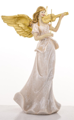 Anioł ze skrzypcami ( z jej lewej strony) złote skrzydła (133290)