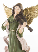 Anioł ze skrzypcami zielona sukienka (147958)