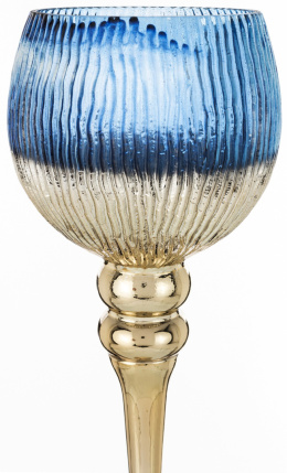 Kielich szklany złoto niebieski średni (154408)