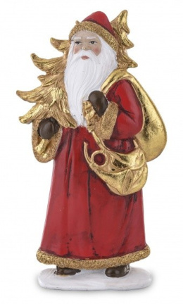 Mikołaj płaski stojący z sakwą i choinką (139546)