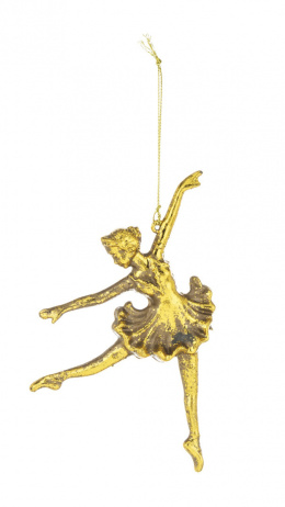 Zawieszka baletnica antyczne złoto (133086)