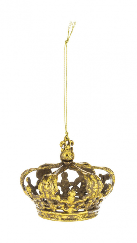 Zawieszka korona antyczne złoto (133130)