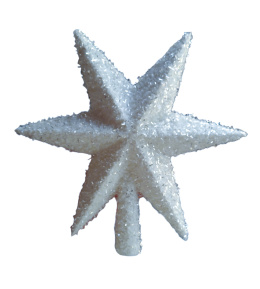 Gwiazda na czub plastikowa biała duża 