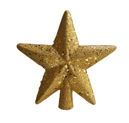 Gwiazda na czub złota mała brokatowa (O)