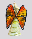 Bombka GlitterLab: Anioł Betty lemon z motylem (4900ZM)