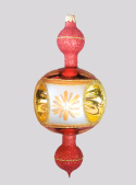Bombka szklana wisior trzy reflektory (W60)