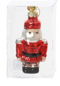 Bombka szklana display: Nutcracker czerwony (121768)